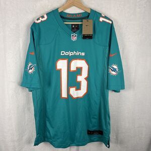 Nike Engineered Miami Dolphins Dan Marino #13 Jersey Aqua Teal Size Large NWT